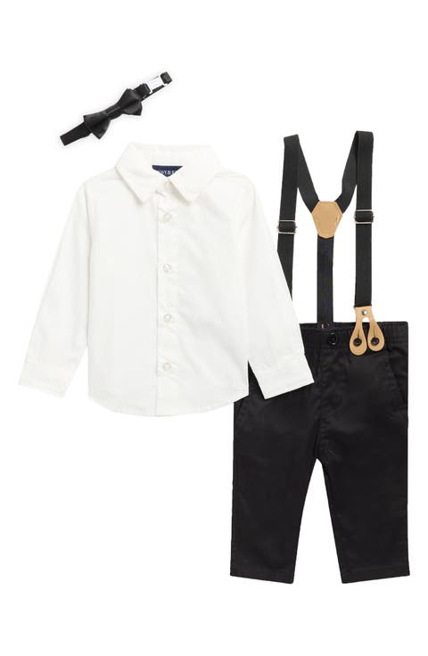 Kids' Button-Down Shirt, Suspender & Pants Set