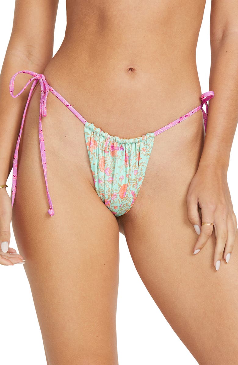 Billabong Folk Story Bells Reversible Bikini Bottoms, Alternate, color, Green Multi