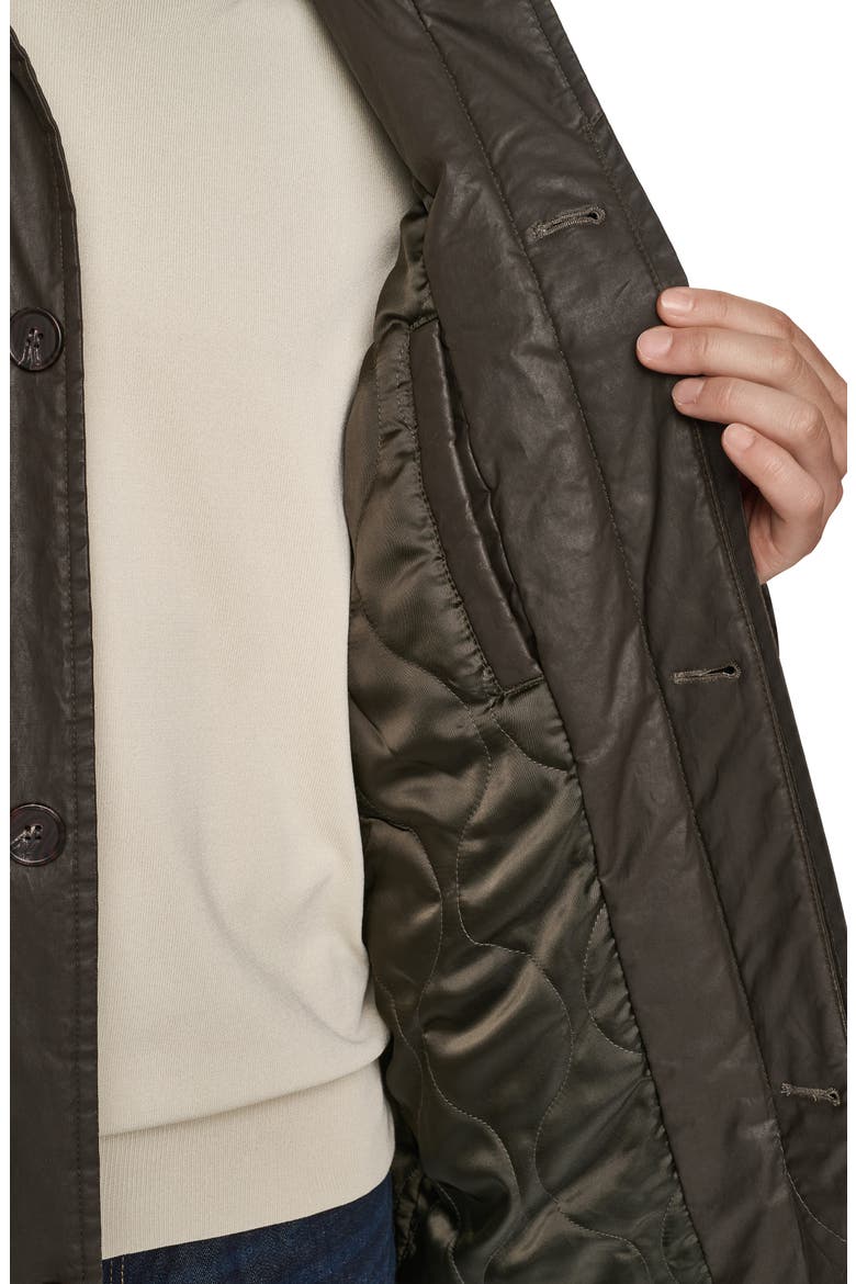 Coated Cotton Barn Coat, Alternate, color, BROWN