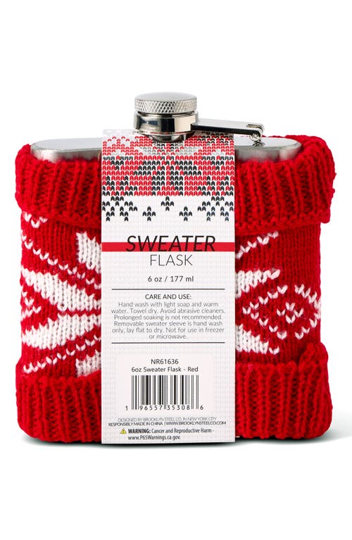 Brooklyn Steel Co. Sweater Flask In Red