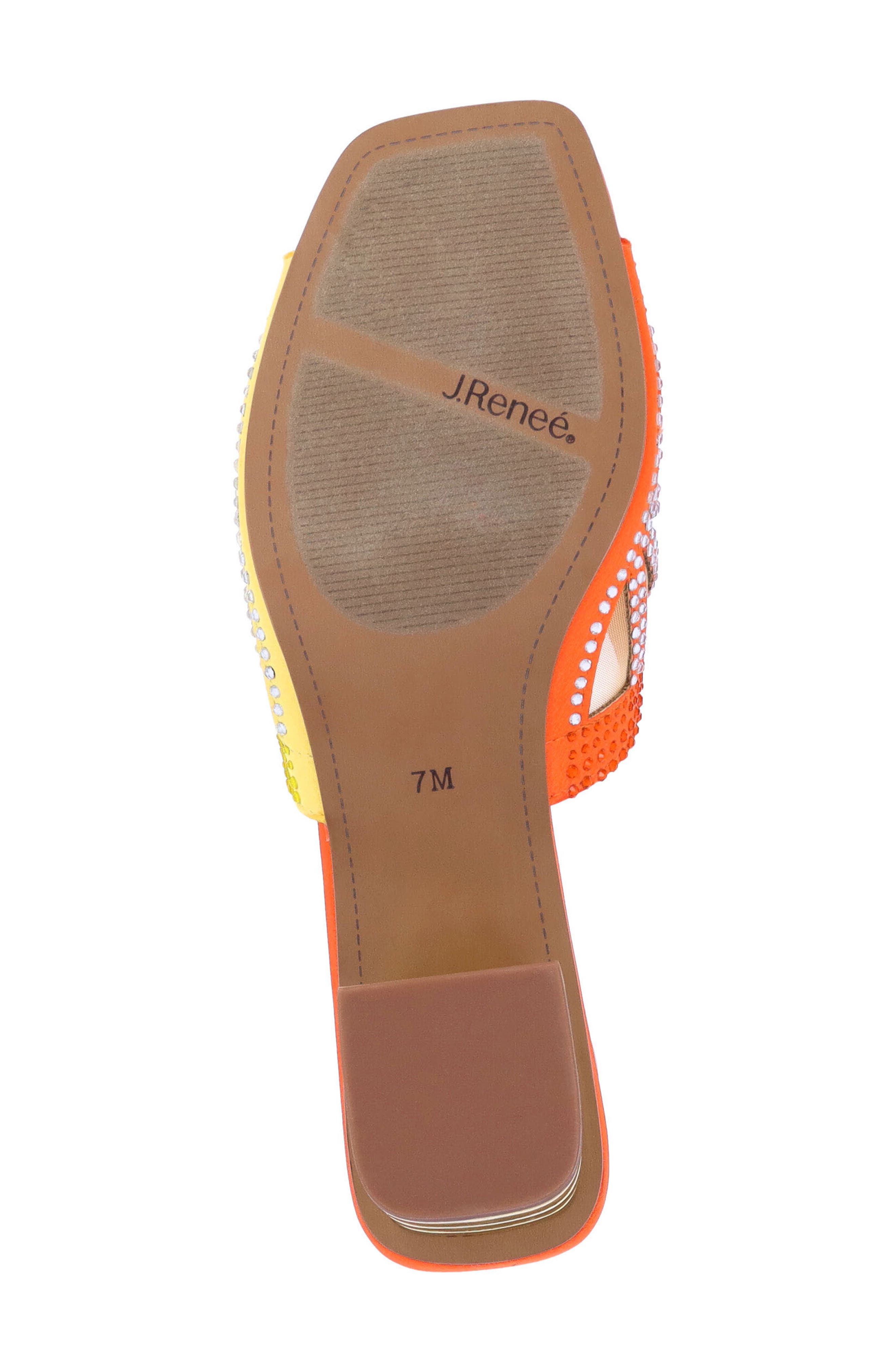 J. Reneé Lemon Block Heel Sandal, Alternate, color, Lime/ Yellow/ Orange