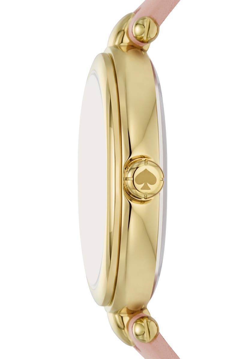 Kate Spade New York gracie leather strap watch, 32mm, Alternate, color, Pink