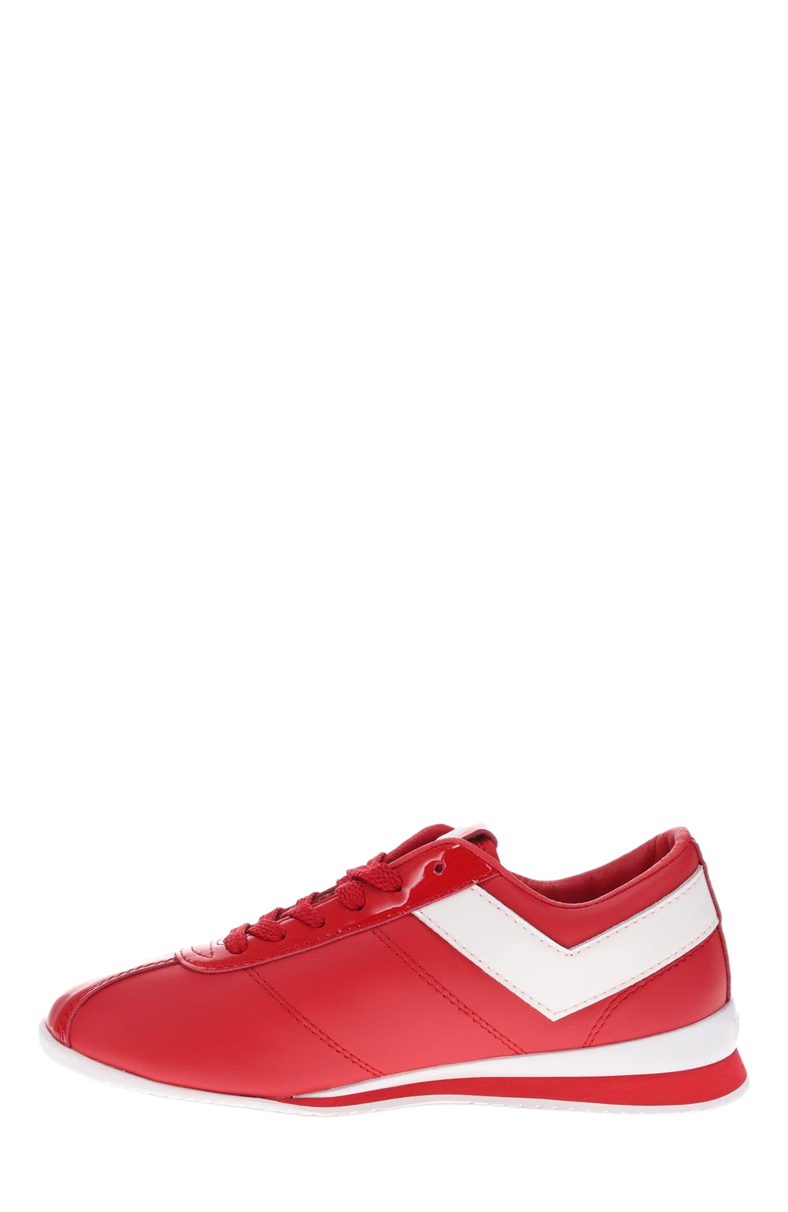 PONY KO-Low Patent Sneakers, Alternate, color, Red/White