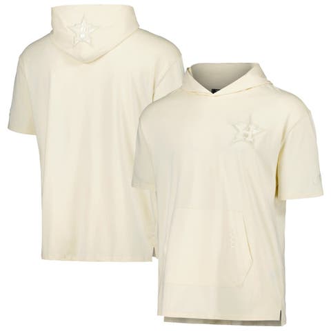 Men's Pro Standard Cream Houston Astros Neutral Short Sleeve Hoodie T-Shirt