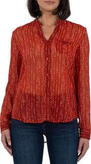 KUT from the Kloth Jasmine Chiffon Button-Up Shirt