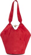 Khaite Mini Lotus Suede Top Handle Bag