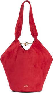 Khaite Mini Lotus Suede Top Handle Bag