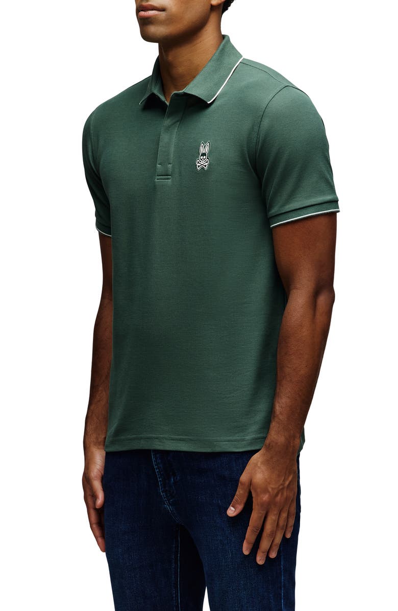 Psycho Bunny Marlon Tipped Pima Cotton Piqué Polo, Alternate, color, 