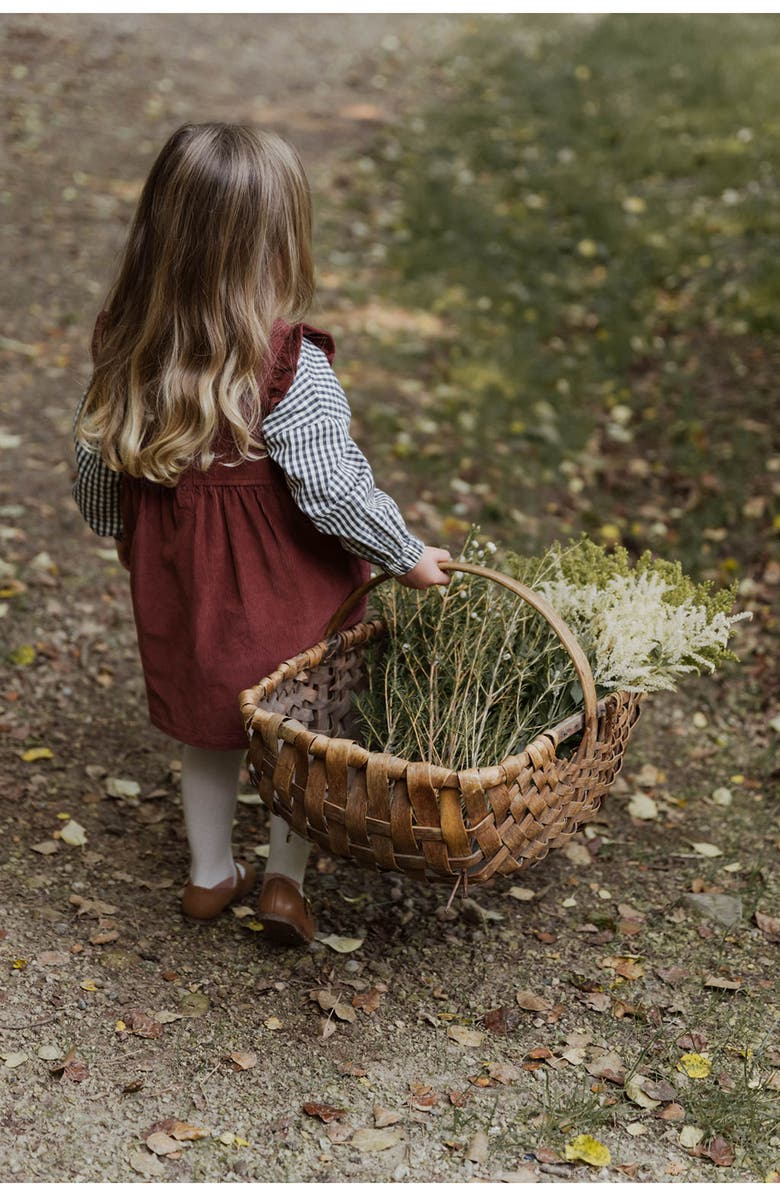 Pehr Organic Cotton Corduroy Pinafore Dress, Alternate, color, Mulberry
