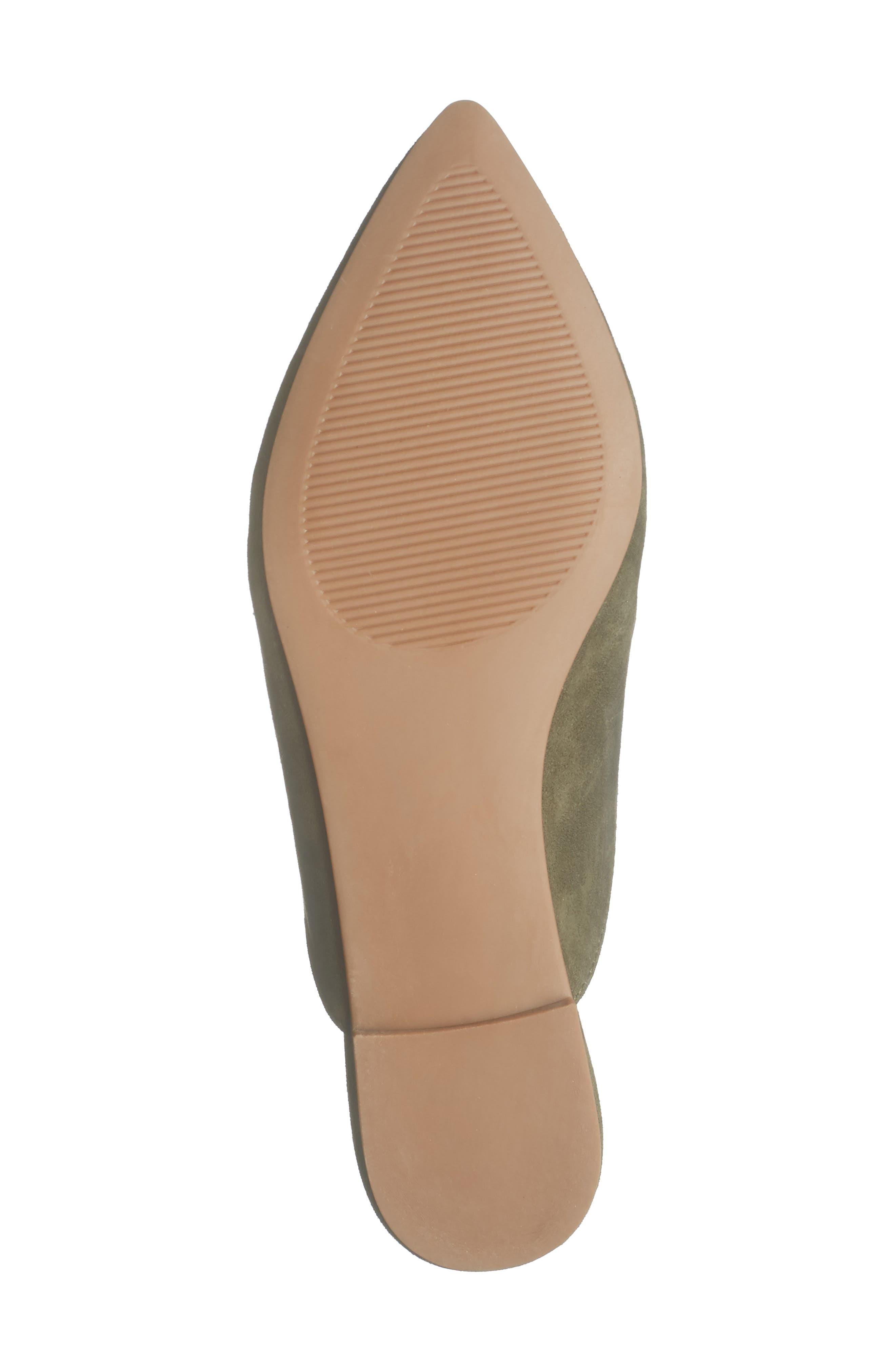 Pointy Toe Chain Mule, Alternate, color, GREEN SUEDE