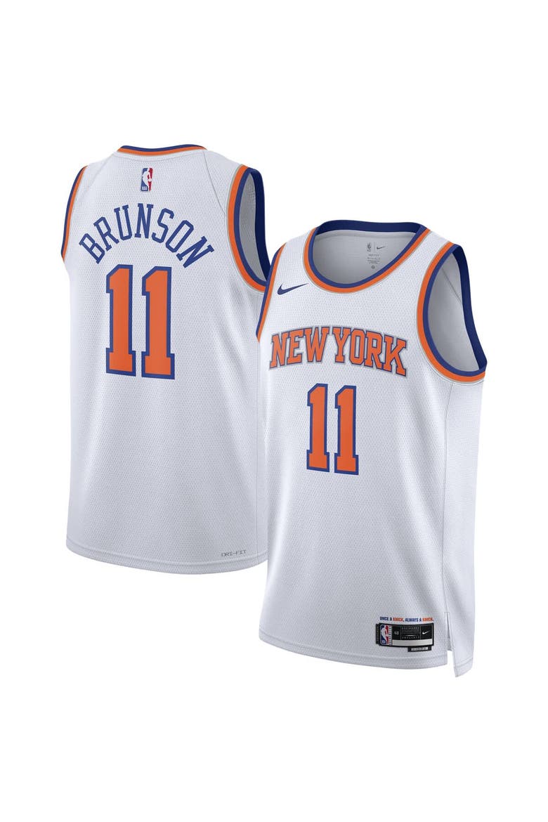 Unisex Nike Jalen Brunson White New York Knicks Swingman Jersey - Association Edition, Main, color, White