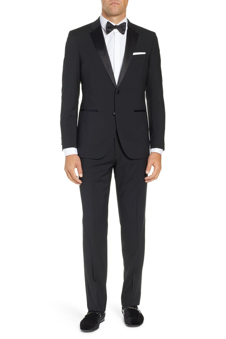 The Stars/Glamour Slim Fit Wool Tuxedo, Main, color, BLACK