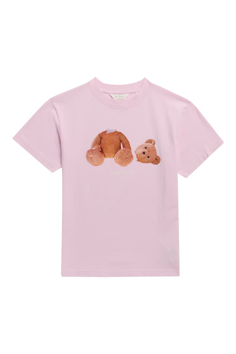 Kids' Bear Graphic T-Shirt, Main, color, ROSE PINK OFF WHITE