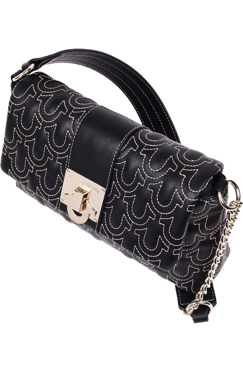 True Religion Horseshoe Quilted Shoulder Bag, Alternate, color, Black
