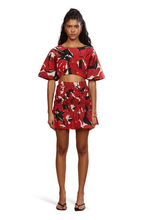 Elle Smocked Crop Top