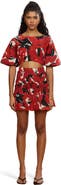 AMUR Elle Smocked Crop Top