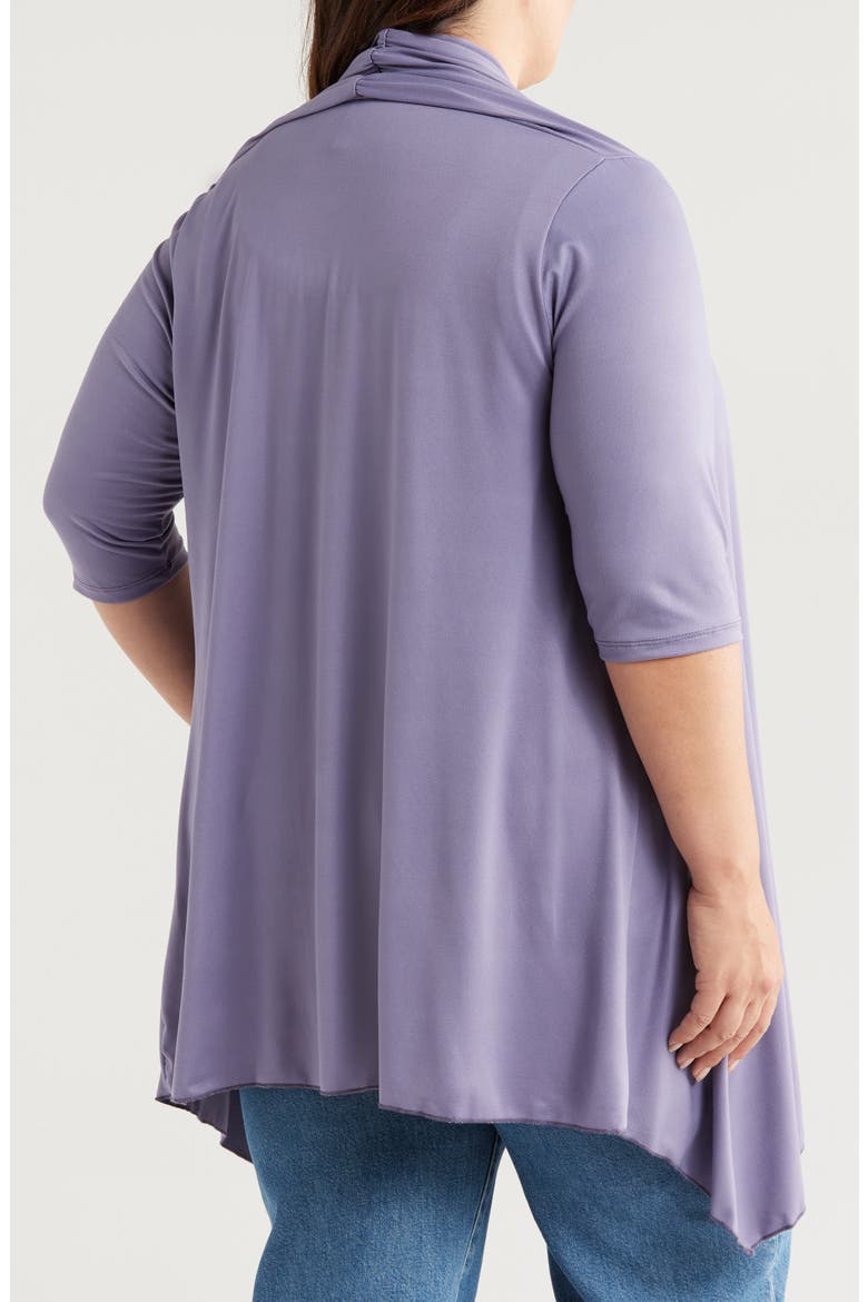 Open Front Long Cardigan, Alternate, color, MAUVE