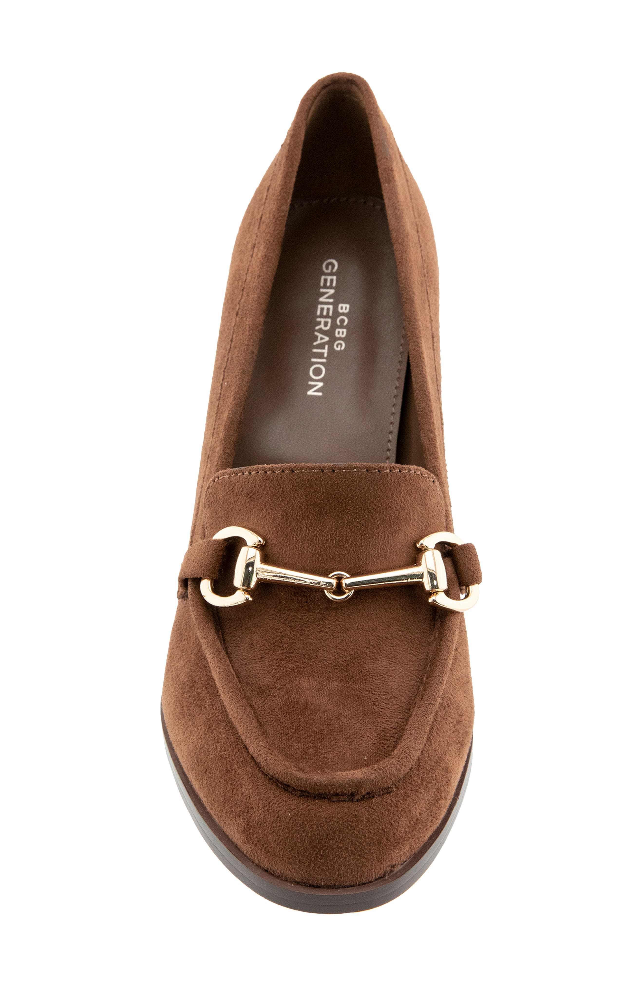 Yixy Loafer Pump, Alternate, color, DARK BROWN