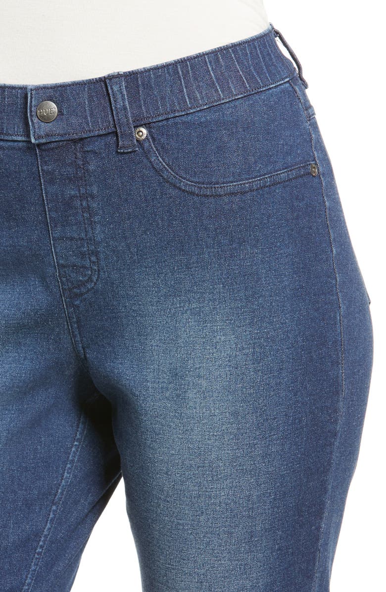 Hue Ripped Denim Leggings, Alternate, color,