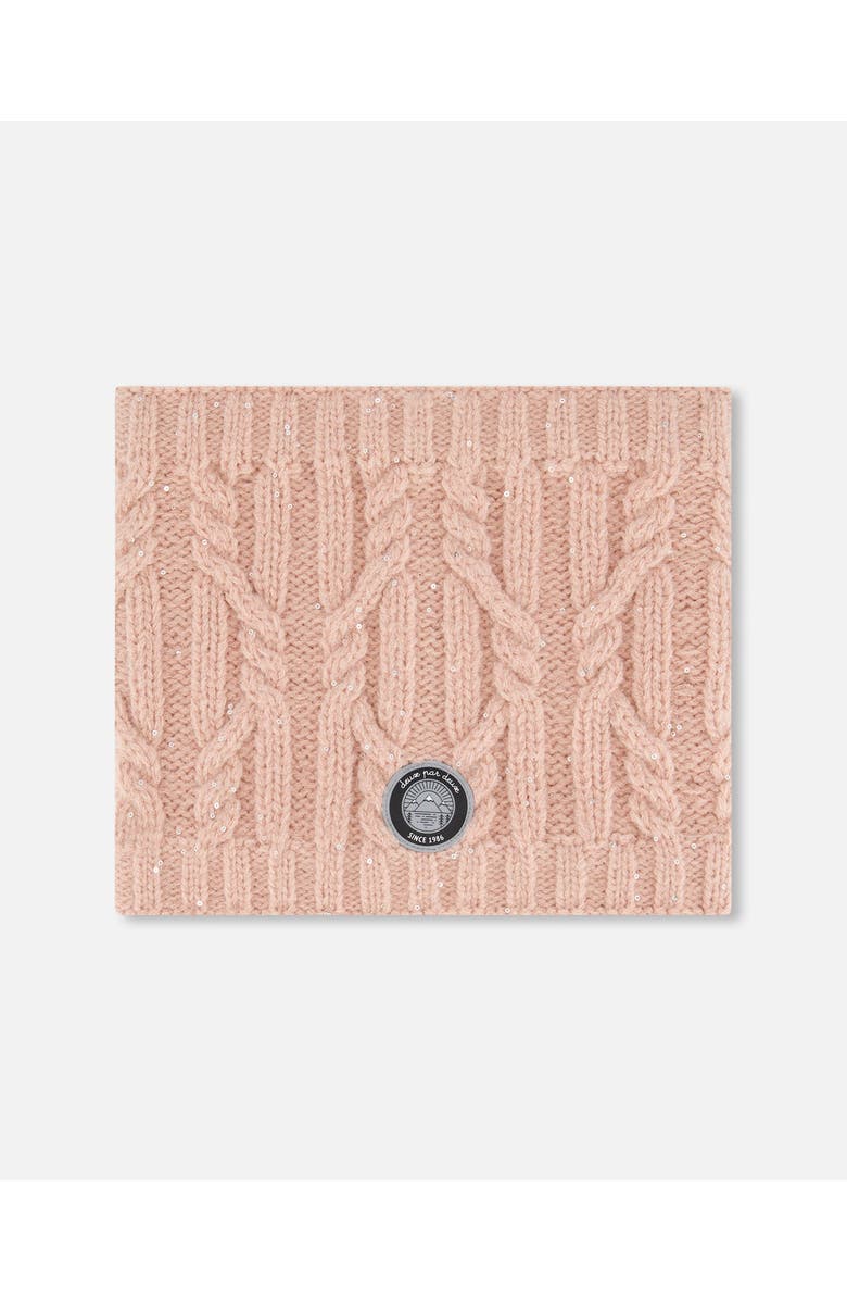 Deux par Deux Kids Unisex Knit Neckwarmer Light Pink, Main, color,