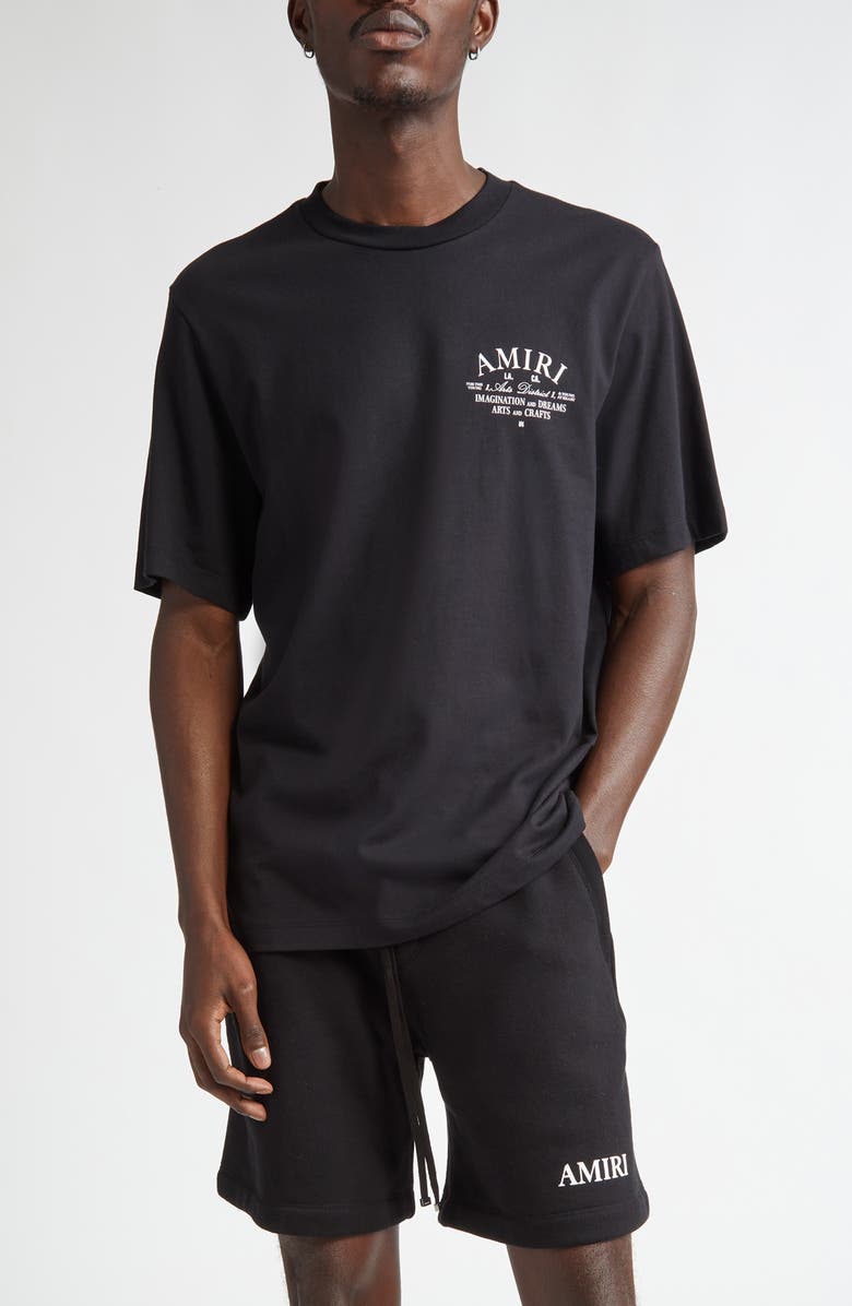 AMIRI Arts District Cotton Graphic T-Shirt, Main, color, Black