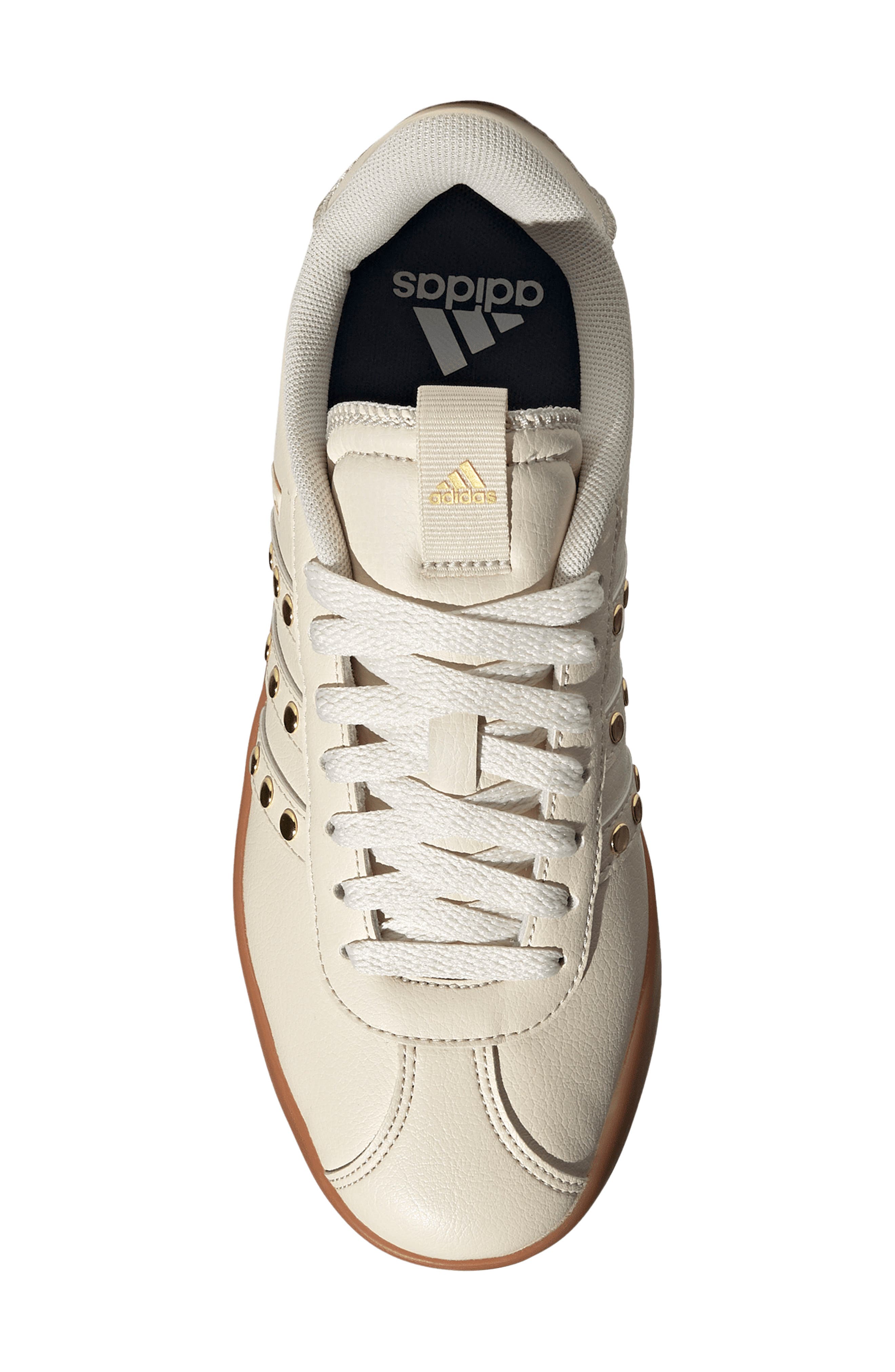 adidas VL Court 3.0 Sneaker, Alternate, color, Wonder White/ White/ Gold