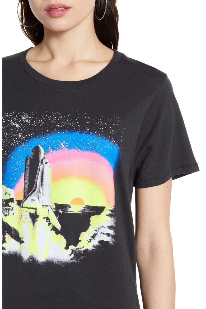 Shuttle Rainbow Graphic Tee, Alternate, color, BLACK