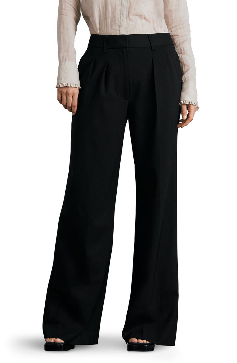 rag & bone Shelly Wide Leg Crepe Pants, Main, color, 