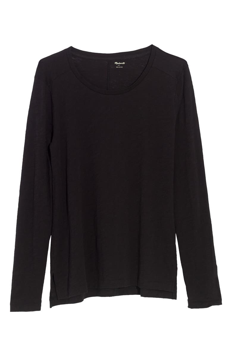 Madewell Whisper Cotton Long Sleeve Crewneck Tee, Alternate, color, 