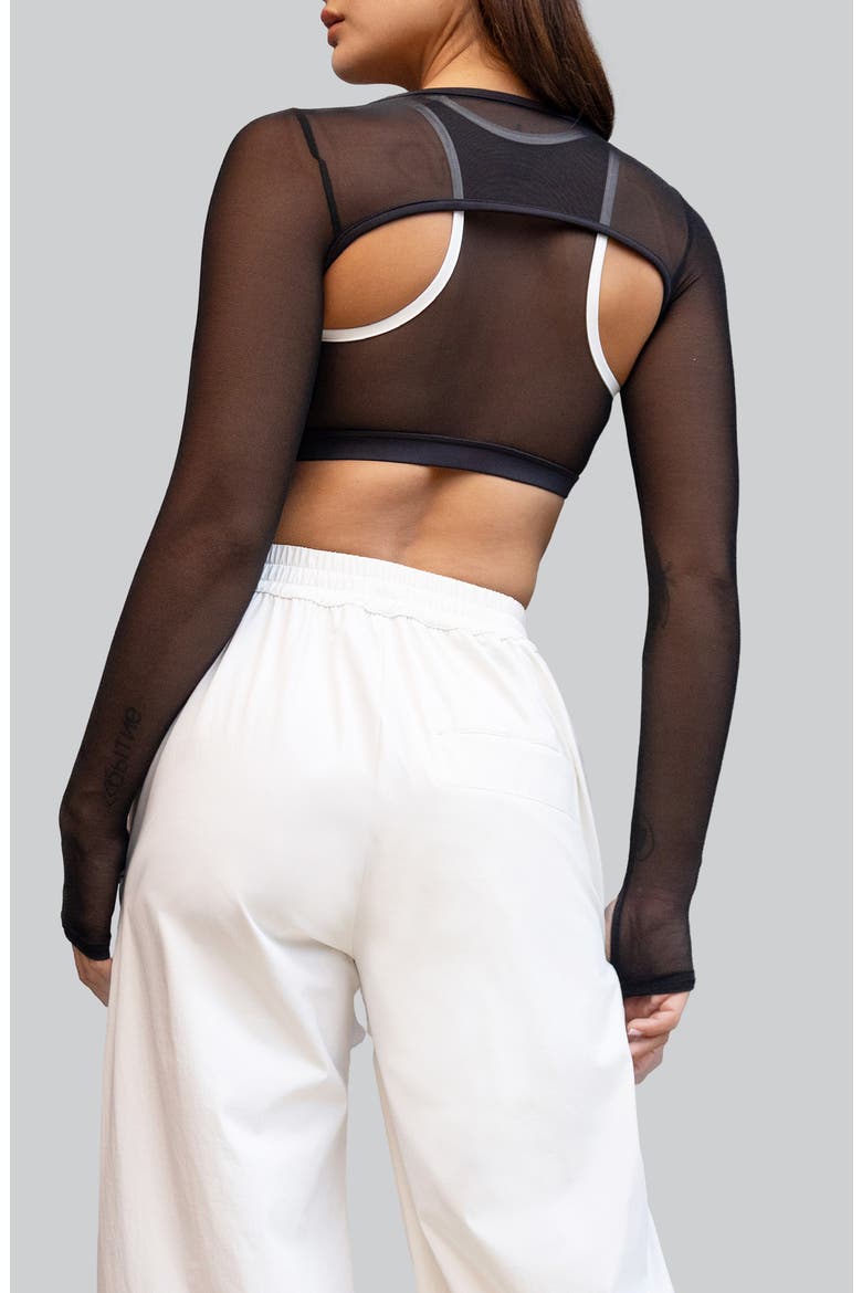 Sheer Shrug, Alternate, color, BLACK
