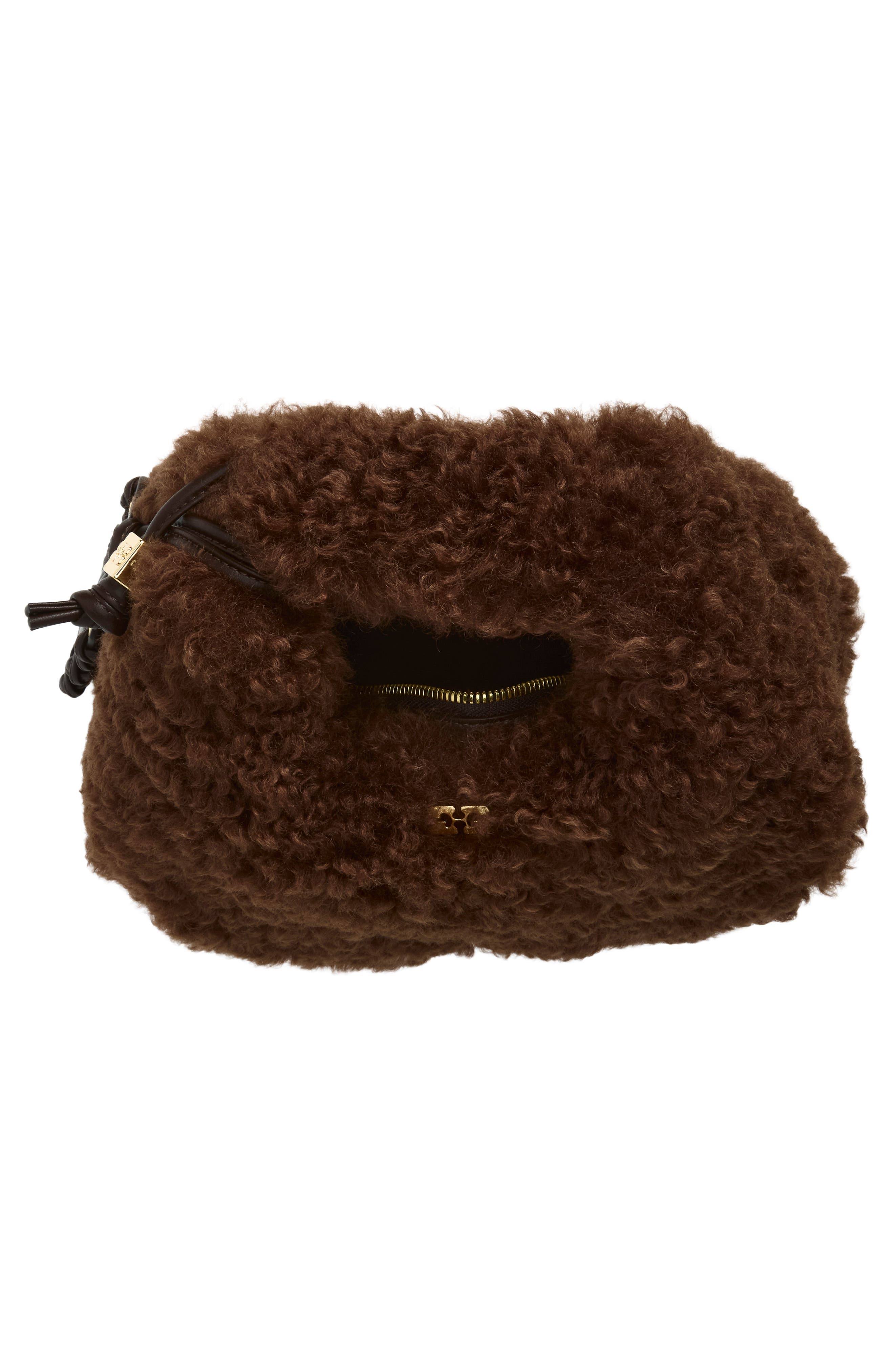 Ganni Mini Curl Faux Fur Hobo Bag (Women) | Nordstrom
