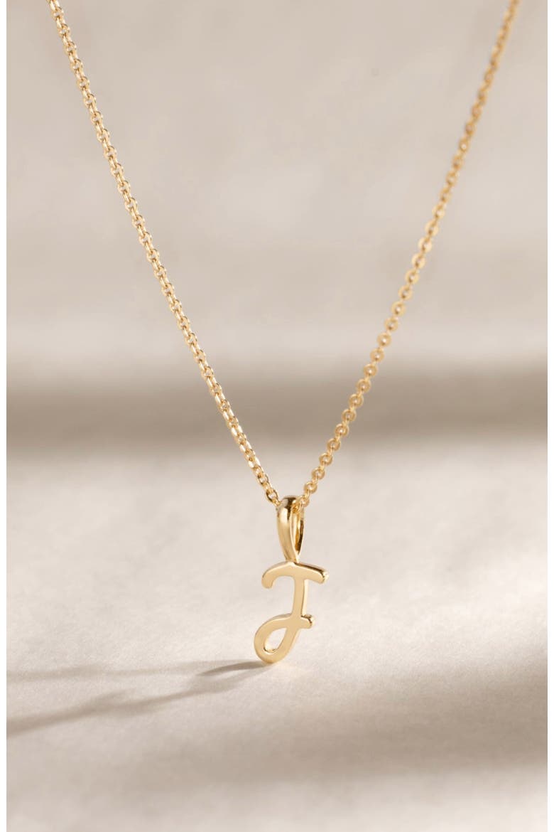 Script Initial Charm Necklace, Alternate, color, Silver - C