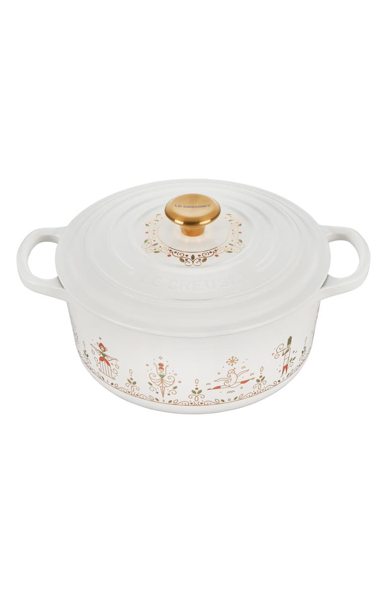 Le Creuset Noel Collection Twelve Days of Christmas Enameled Cast Iron Dutch Oven, Main, color, 
