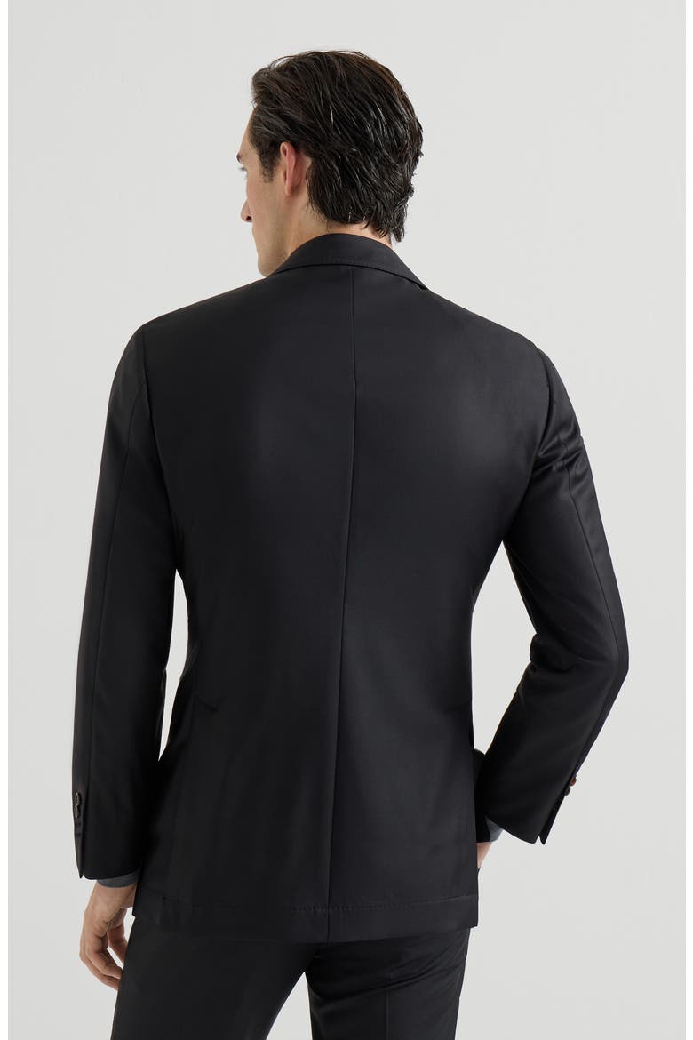 Super 150s virgin wool four season batavia twill blazer, Alternate, color, Black