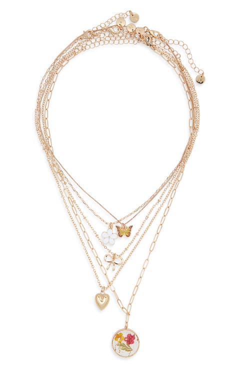 Set of 5 Pendant Necklaces