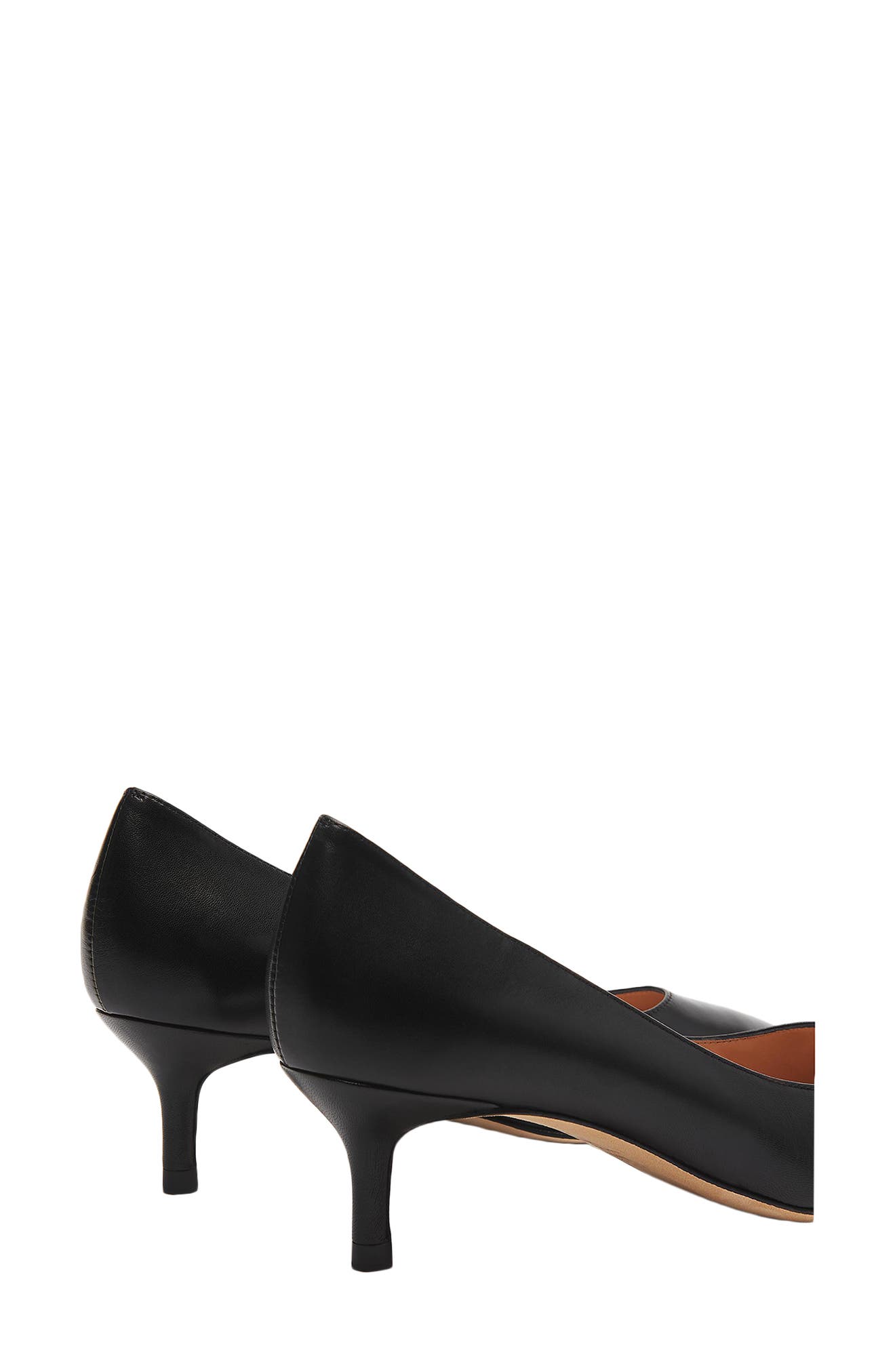 LK Bennett Audrey Pointed Toe Kitten Heel Pump, Alternate, color, Black