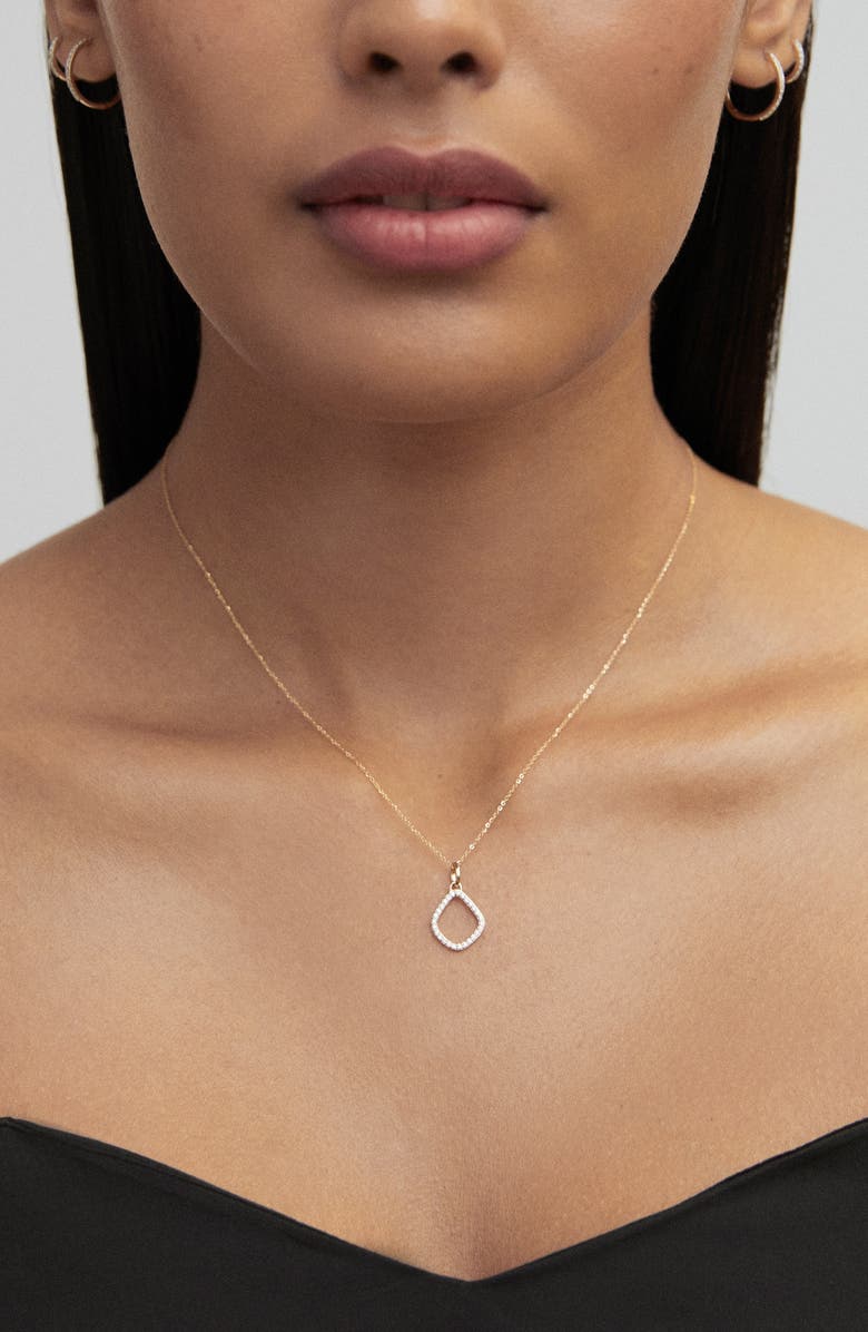 Monica Vinader Riva Lab Grown Diamond Kite Pendant, Alternate, color, Yellow Gold