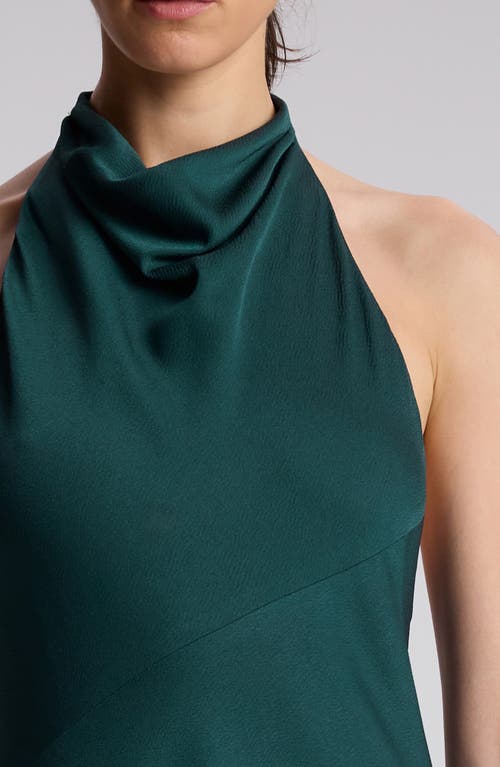 A.l.c . Sara Halter Satin Maxi Dress In Malachite