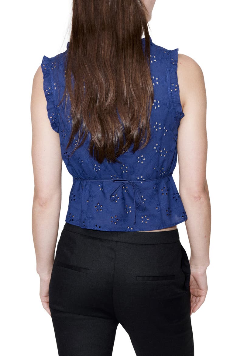 Embroidered Sleeveless Crop Top, Alternate, color, INK BLUE
