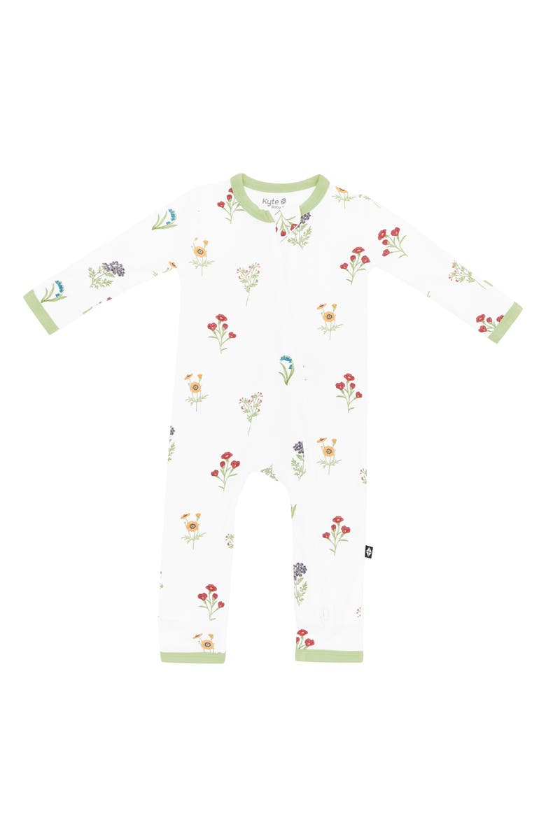 Kyte BABY Wildflower Zip-Up Romper, Main, color, Wildflower