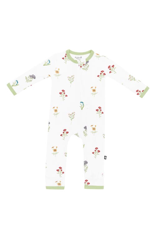 Kyte Baby Kids' Wildflower Zip-up Romper In White