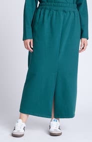 ELOQUII Maxi French Terry Skirt