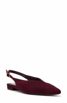 Empress Pointed Toe Slingback Flat