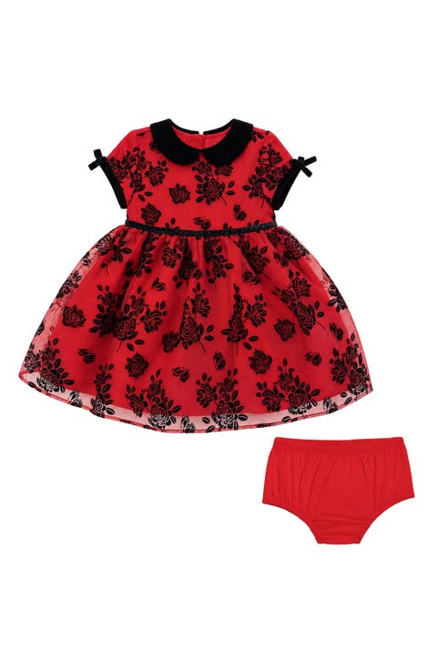 Molly Floral Peter Pan Collar Dress & Bloomers