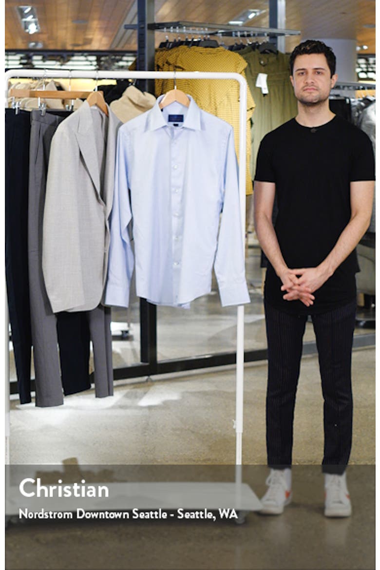 Slim Fit Dobby Weave Dress Shirt video