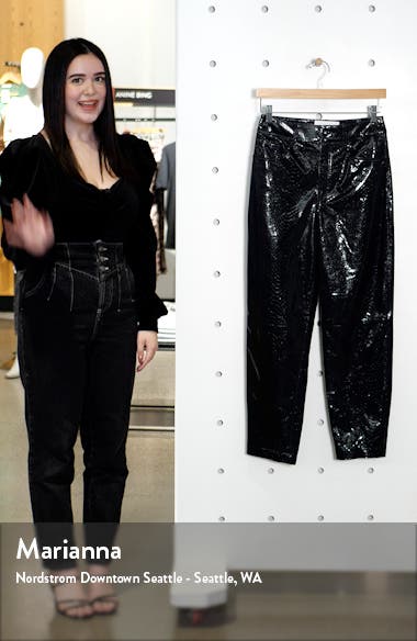 REMAIN Birger Christensen Elsa Snake Embossed Leather Pants (Women ...