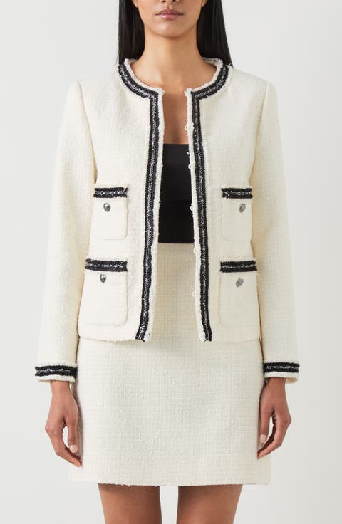 Charlie Contrast Trim Tweed Jacket