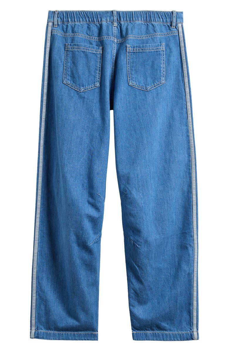 adidas Originals Kids' Side Stripe Jeans, Alternate, color, Medium Wash Denim