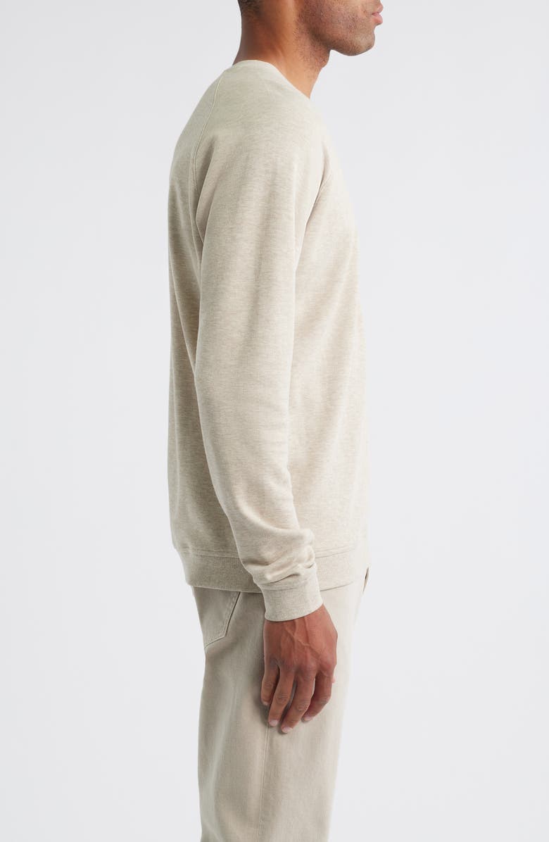 Peter Millar Crown Comfort Piqué Sweatshirt, Alternate, color, Stone