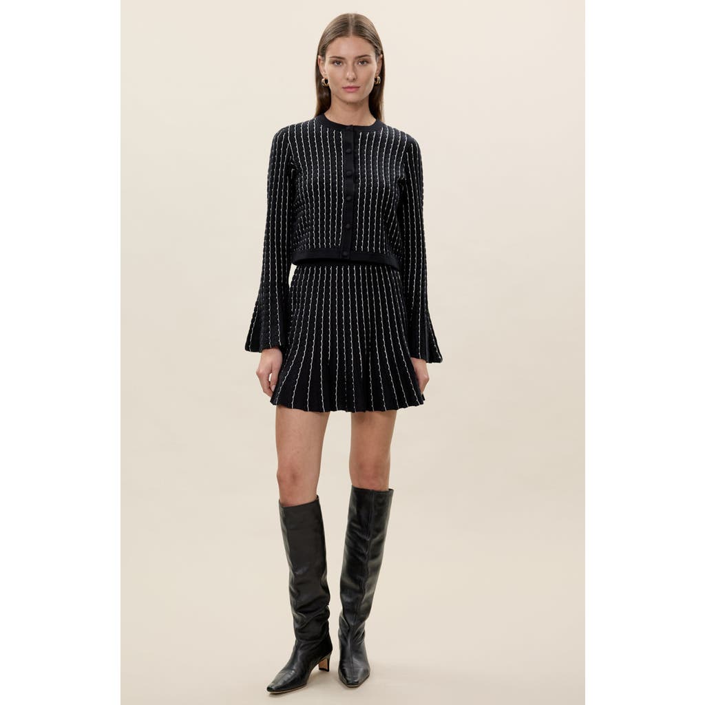 Rebecca Taylor Dorothy Sweater Skirt In Black